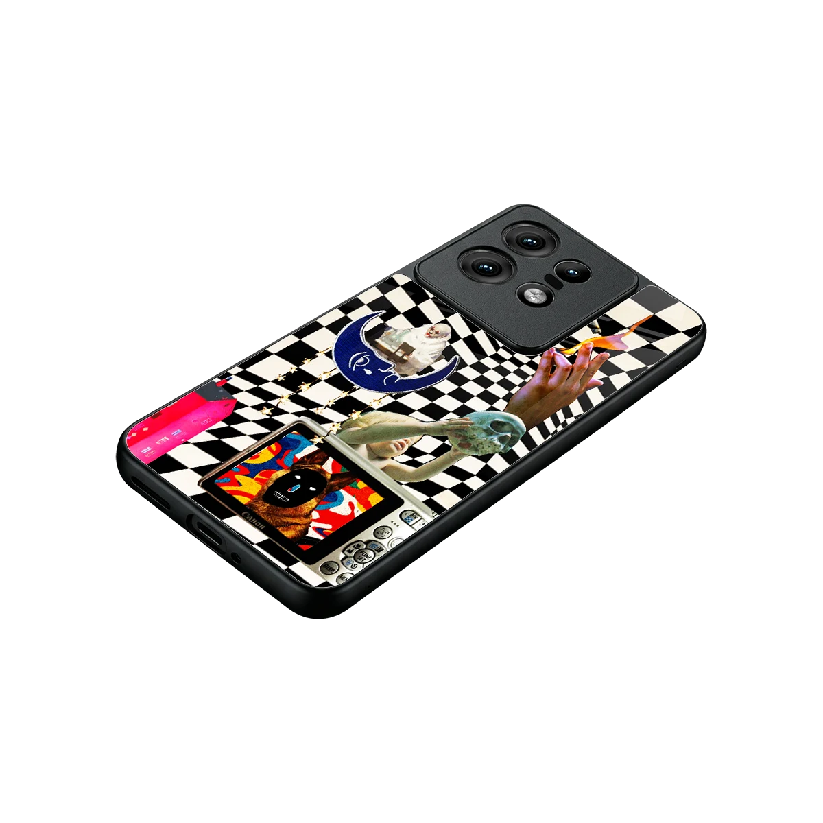 Dark Trip stylish phone case for motorola edge 50 pro | glossy glass and slim fit