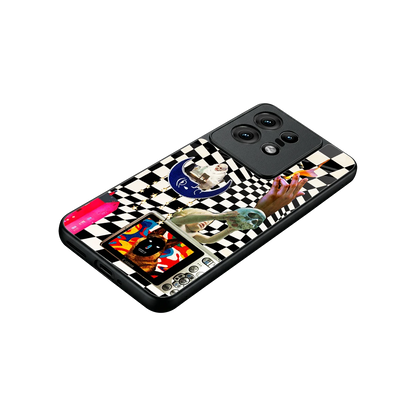 Dark Trip stylish phone case for motorola edge 50 pro | glossy glass and slim fit