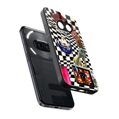 Dark Trip sleek nothing phone 2a cover with tempered glass back and TPU edges