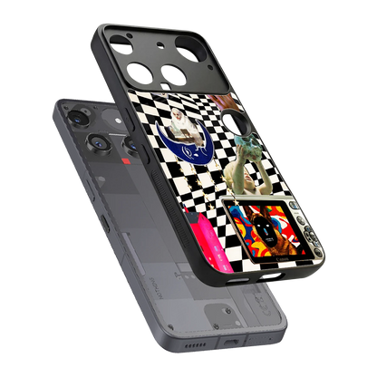 Dark Trip sleek nothing phone 3 cover with tempered glass back and TPU edges