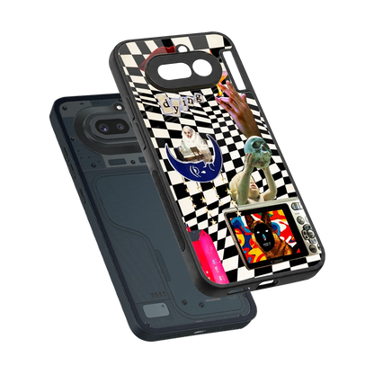 Dark Trip sleek nothing phone 4a cover with tempered glass back and TPU edges