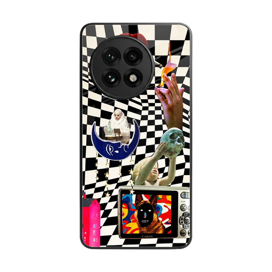 Dark Trip back phone cover | glass case for oneplus 13r