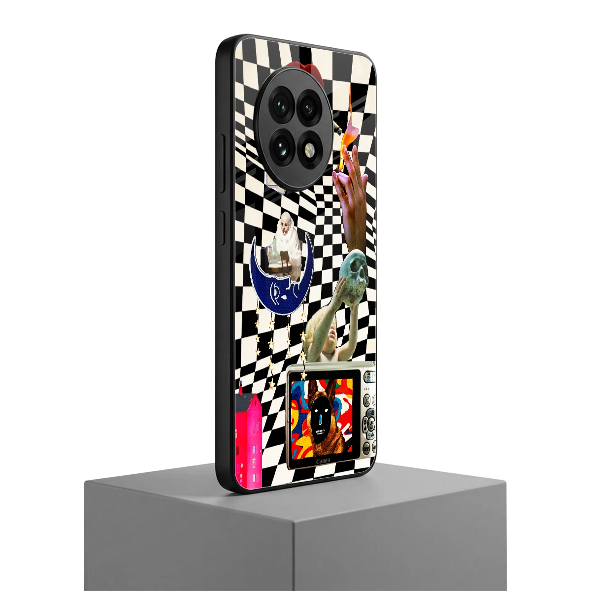 Dark Trip oneplus 13r mobile cover | shockproof glass phone case