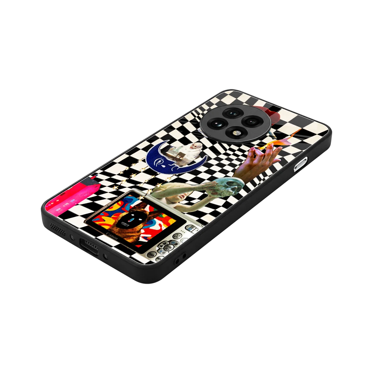 Dark Trip stylish phone case for oneplus 13r | glossy glass and slim fit