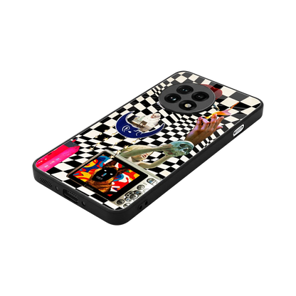 Dark Trip stylish phone case for oneplus 13r | glossy glass and slim fit