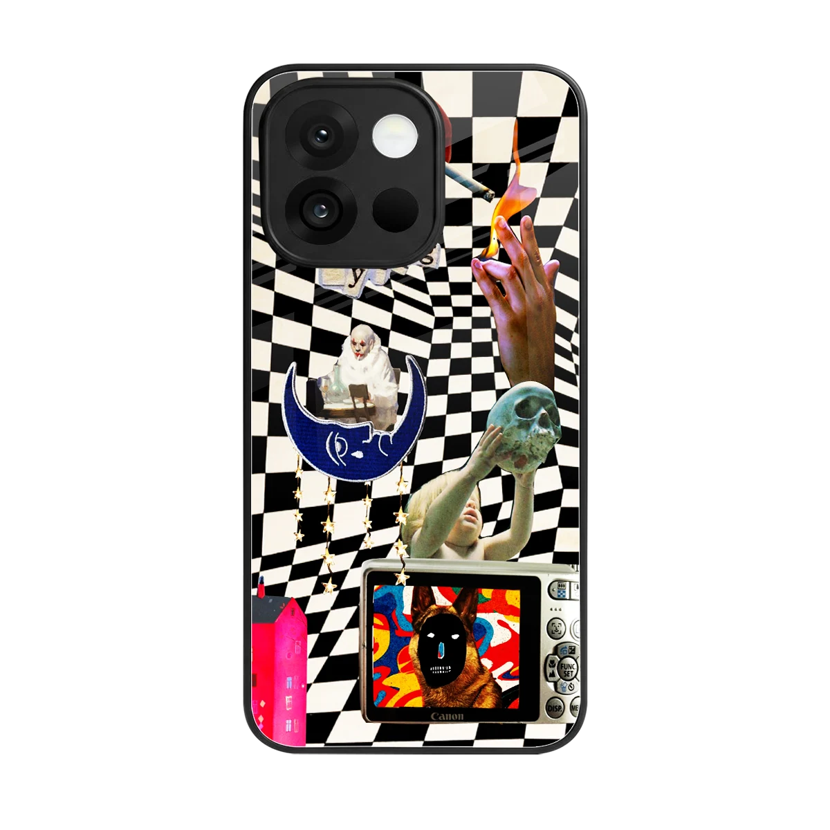 Dark Trip back phone cover | glass case for oneplus 13s