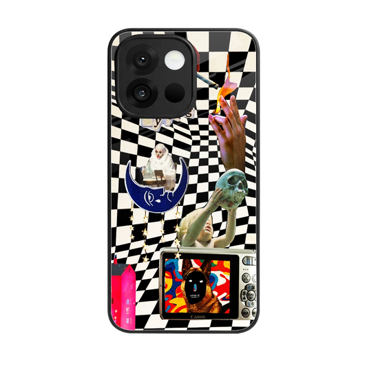 Dark Trip back phone cover | glass case for oneplus 13s