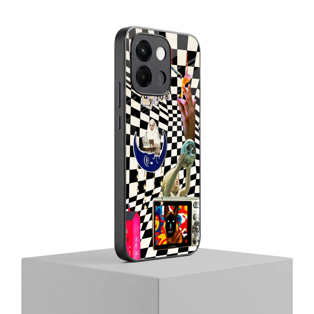 Dark Trip oneplus 13s mobile cover | shockproof glass phone case