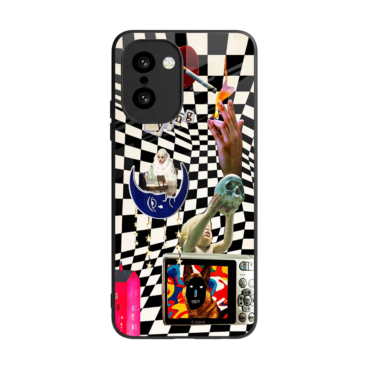 Dark Trip back phone cover | glass case for oneplus 15r