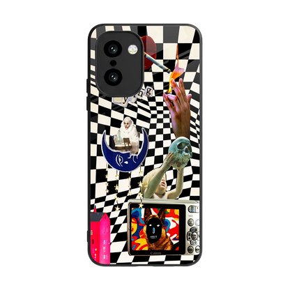Dark Trip back phone cover | glass case for oneplus 15r