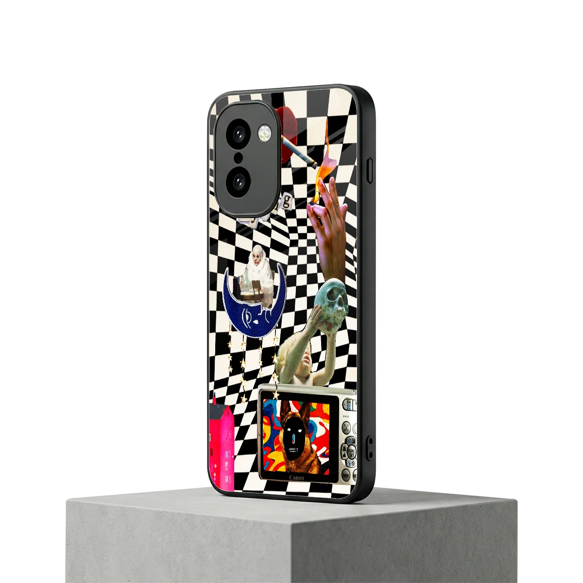 Dark Trip oneplus 15r mobile cover | shockproof glass phone case
