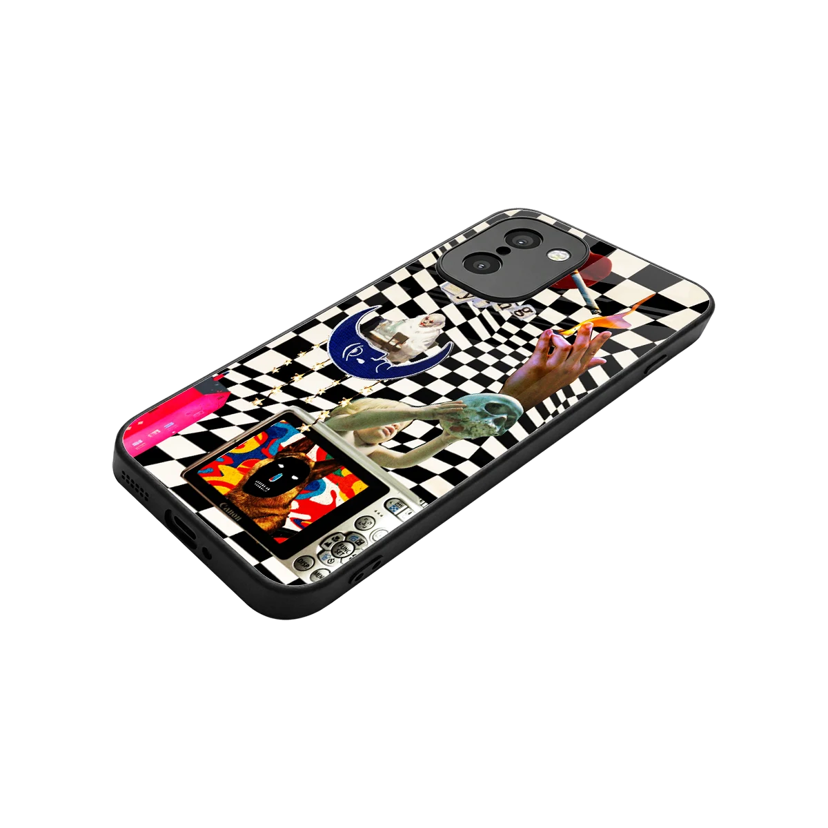Dark Trip stylish phone case for oneplus 15r | glossy glass and slim fit