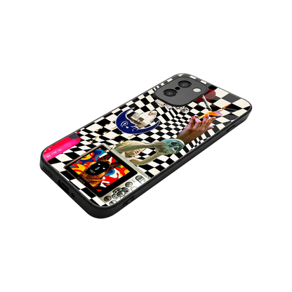 Dark Trip stylish phone case for oneplus 15r | glossy glass and slim fit