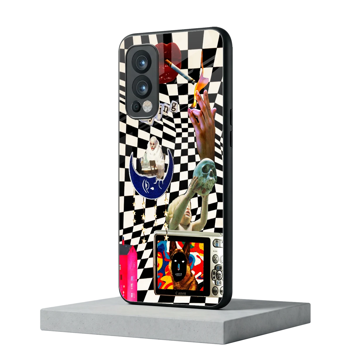 Dark Trip oneplus nord 2 mobile cover | shockproof glass phone case