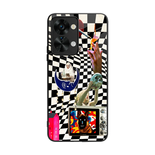 Dark Trip back phone cover | glass case for oneplus nord 2t