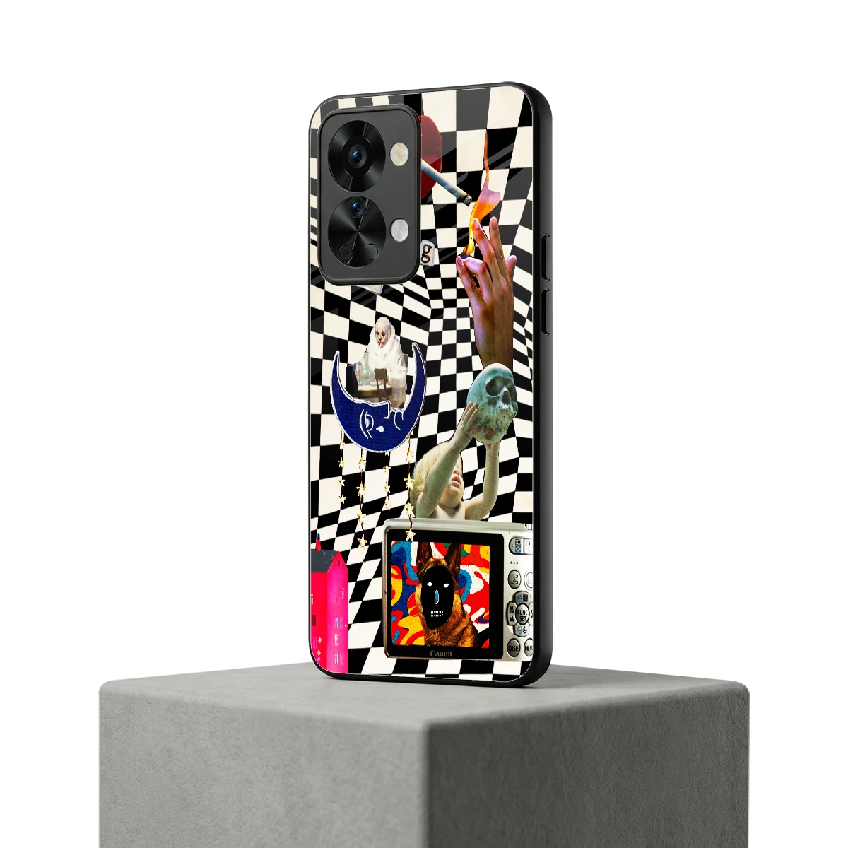 Dark Trip oneplus nord 2t mobile cover | shockproof glass phone case