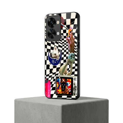 Dark Trip oneplus nord 2t mobile cover | shockproof glass phone case
