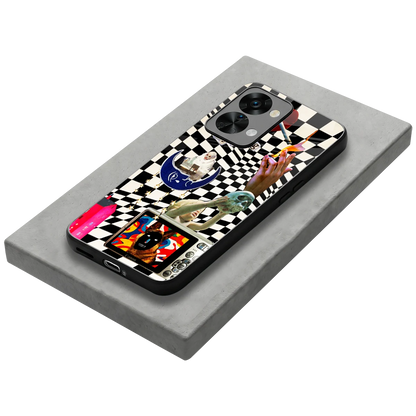 Dark Trip stylish phone case for oneplus nord 2t | glossy glass and slim fit