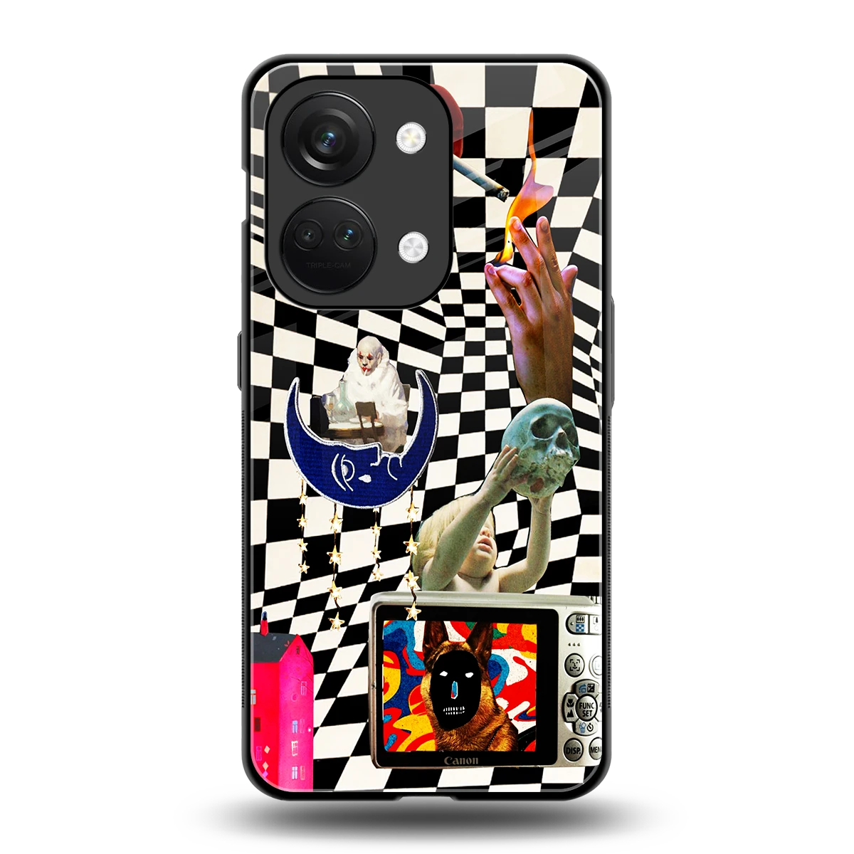 Dark Trip back phone cover | glass case for oneplus nord 3