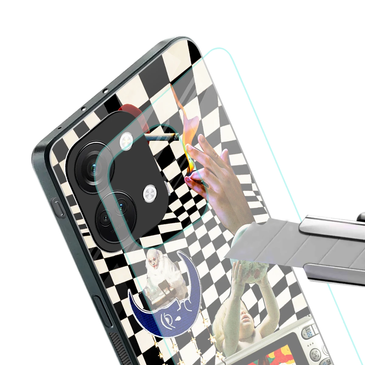 Dark Trip stylish phone case for oneplus nord 3 | glossy glass and slim fit