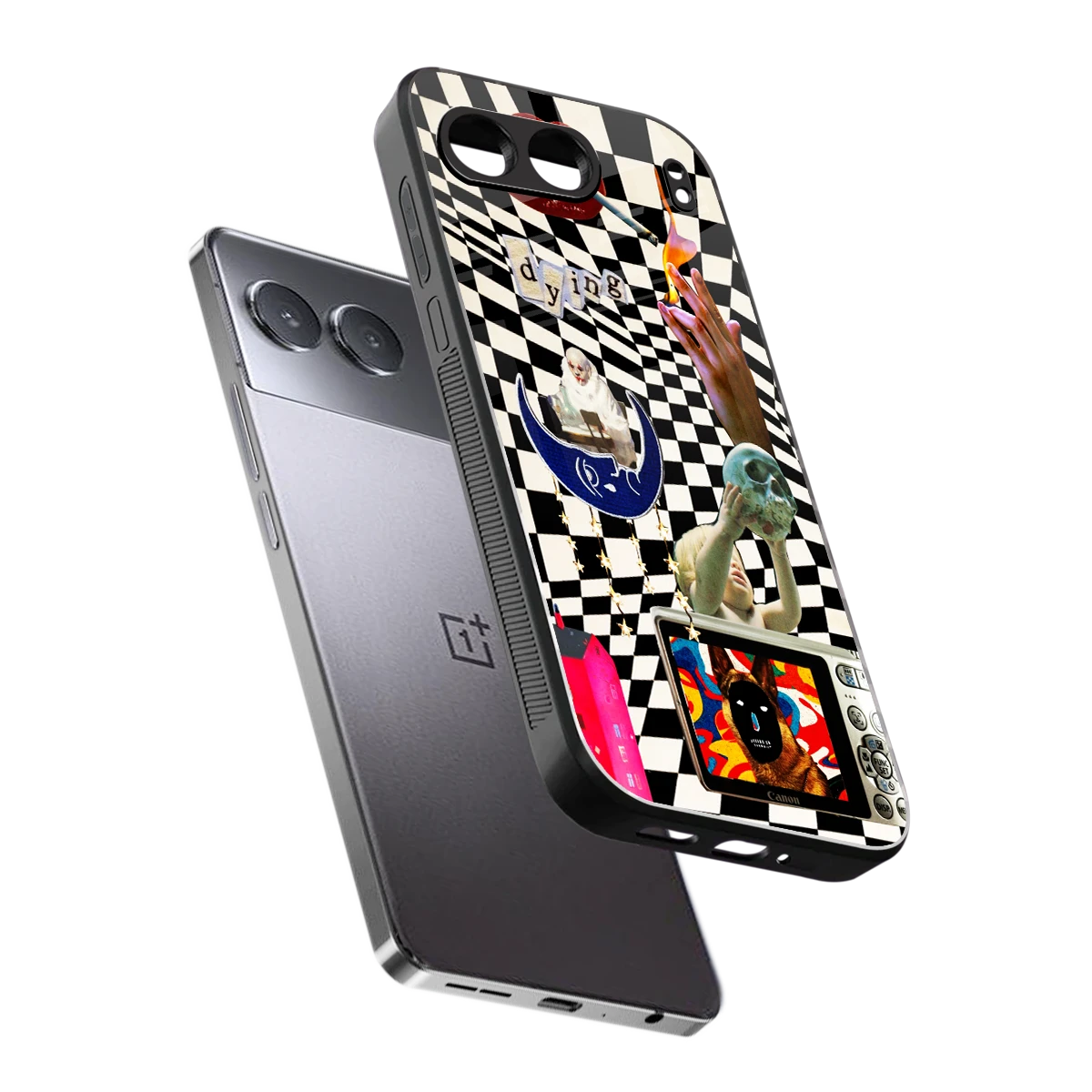 Dark Trip sleek oneplus nord 4 cover with tempered glass back and TPU edges