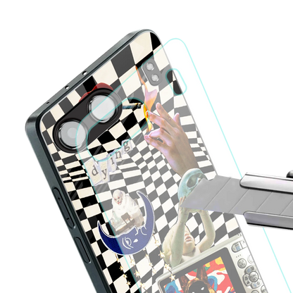 Dark Trip stylish phone case for oneplus nord 4 | glossy glass and slim fit