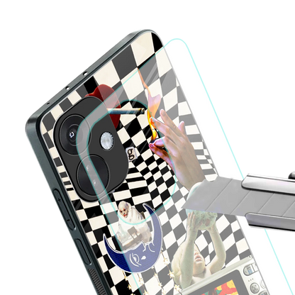 Dark Trip stylish phone case for oneplus nord ce 3 | glossy glass and slim fit