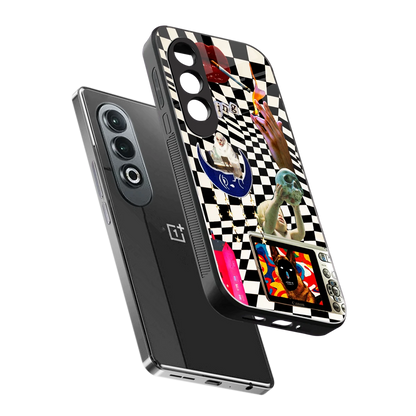 Dark Trip sleek oneplus nord ce 4 cover with tempered glass back and TPU edges