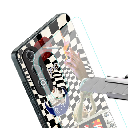 Dark Trip stylish phone case for oneplus nord ce 4 | glossy glass and slim fit