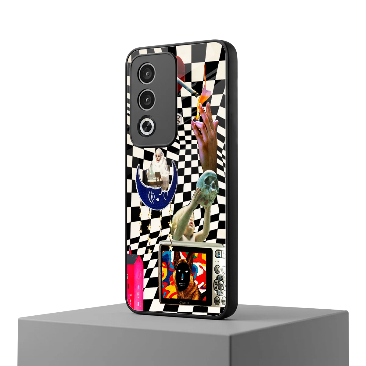 Dark Trip oppo a3 pro mobile cover | shockproof glass phone case