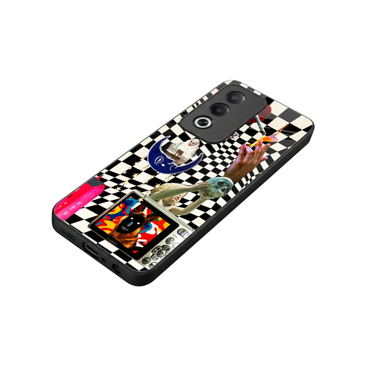 Dark Trip stylish phone case for oppo a3 pro | glossy glass and slim fit