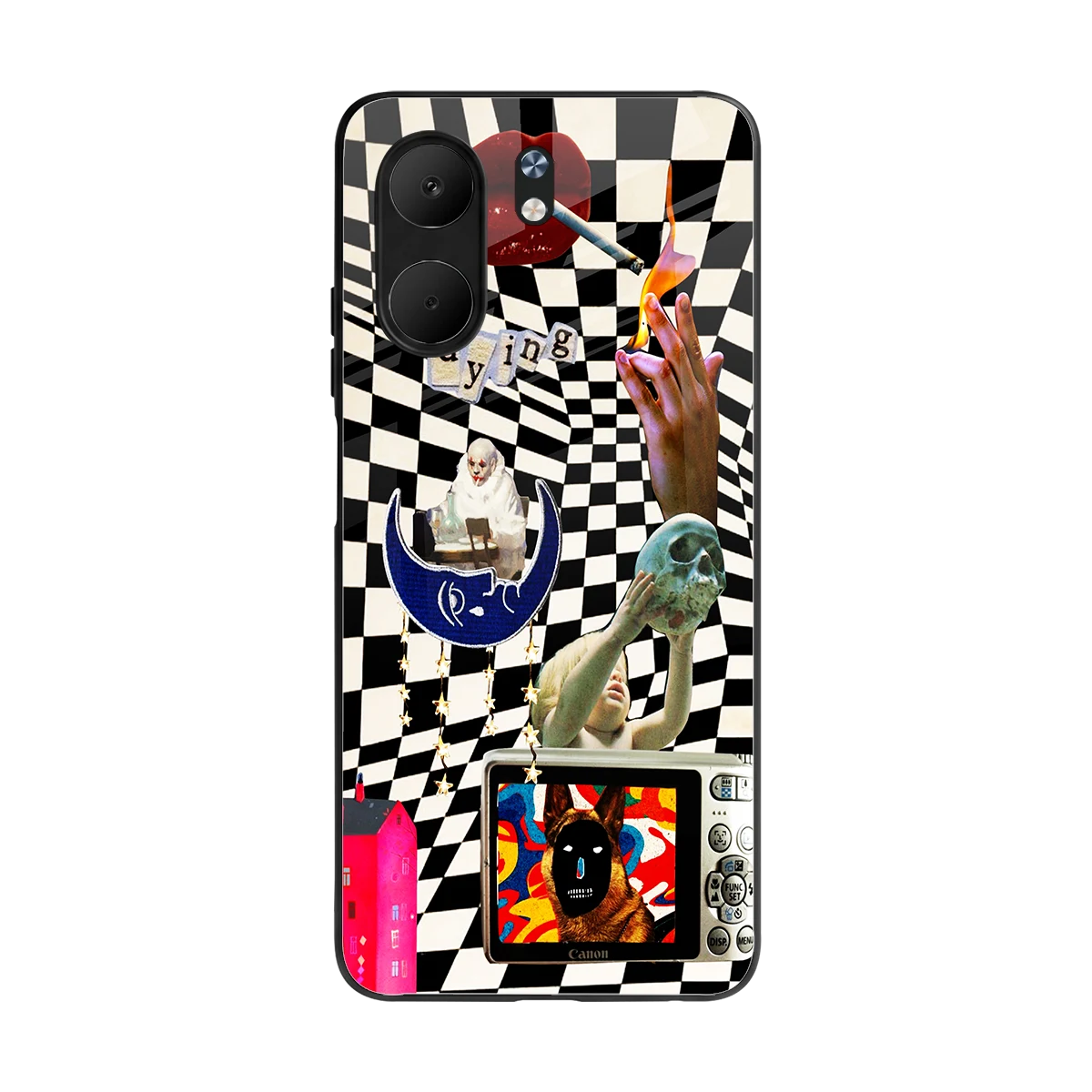 Dark Trip back phone cover | glass case for oppo a5x 5g