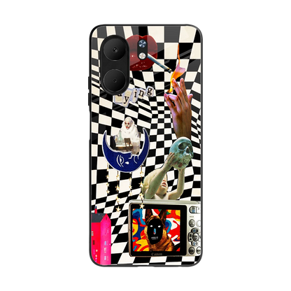 Dark Trip back phone cover | glass case for oppo a5x 5g