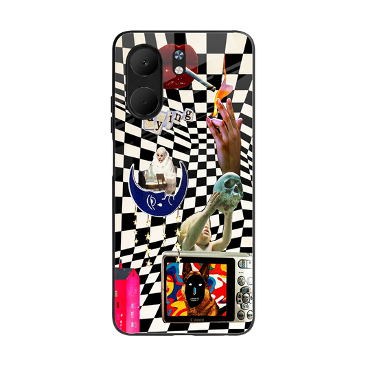 Dark Trip back phone cover | glass case for oppo a5x 5g