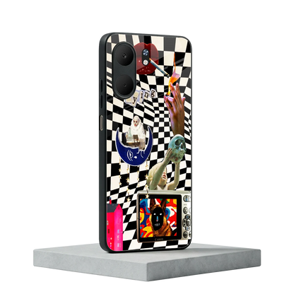 Dark Trip oppo a5x 5g mobile cover | shockproof glass phone case