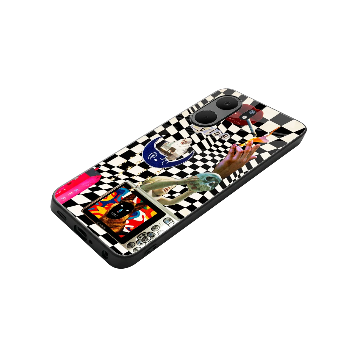Dark Trip stylish phone case for oppo a5x 5g | glossy glass and slim fit