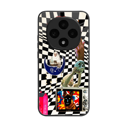 Dark Trip back phone cover | glass case for oppo f31 pro 5g