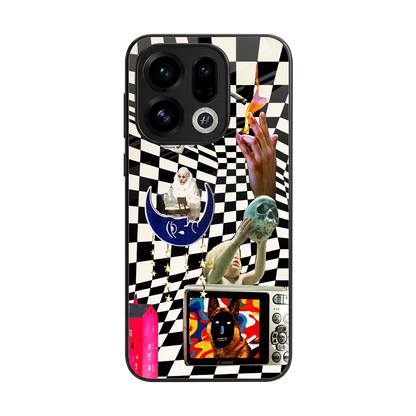 Dark Trip back phone cover | glass case for oppo find x9