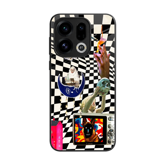 Dark Trip back phone cover | glass case for oppo find x9