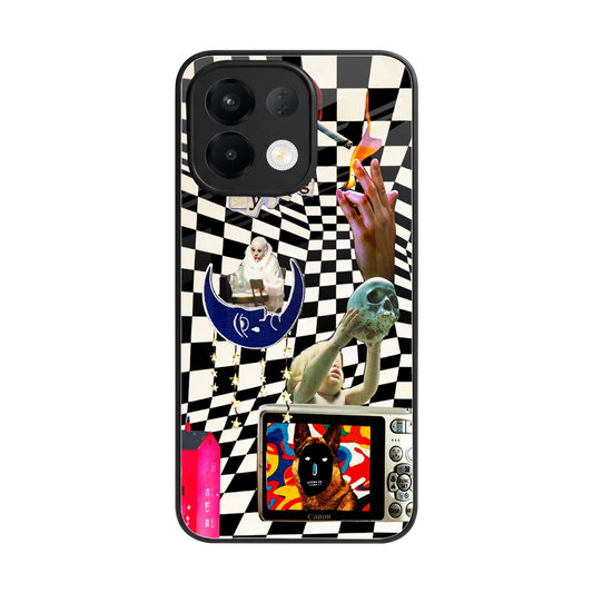 Dark Trip back phone cover | glass case for oppo k13 5g