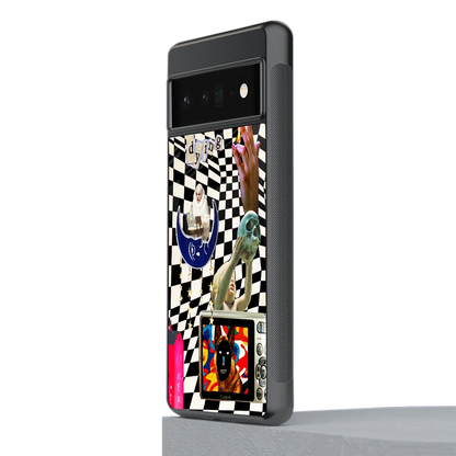 Dark Trip stylish phone case for google pixel 6 pro | glossy glass and slim fit
