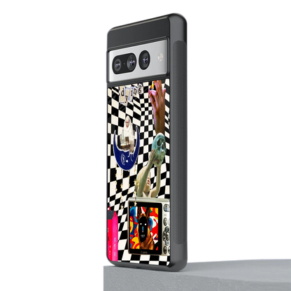 Dark Trip stylish phone case for google pixel 7 pro | glossy glass and slim fit