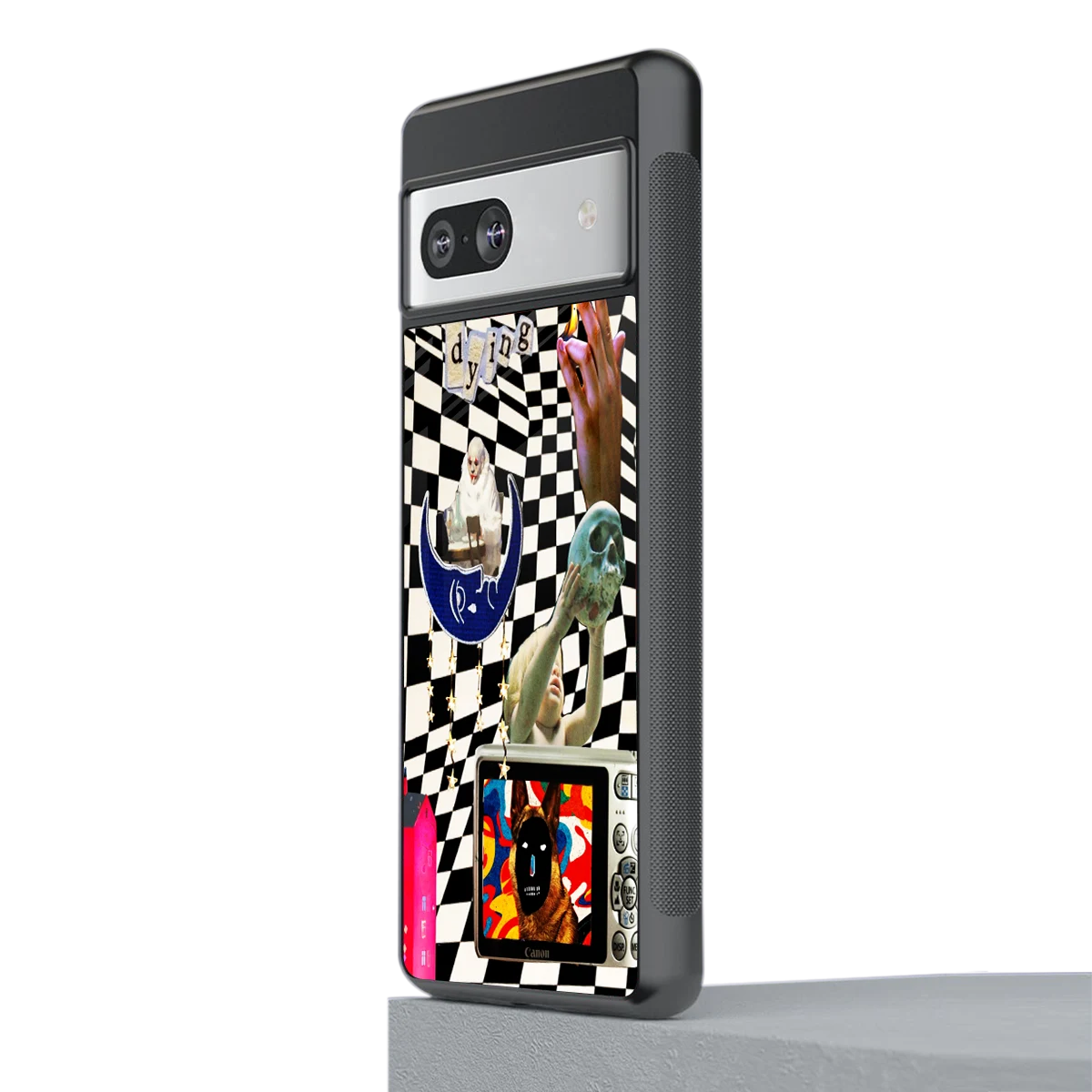 Dark Trip stylish phone case for google pixel 7a | glossy glass and slim fit