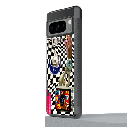 Dark Trip stylish phone case for google pixel 8 pro | glossy glass and slim fit