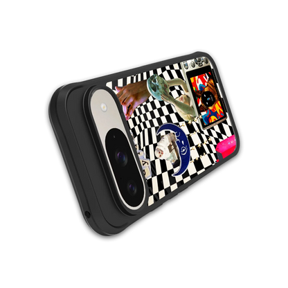 Dark Trip stylish phone case for google pixel 9 | glossy glass and slim fit