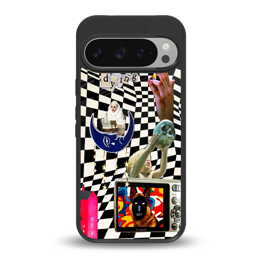 Dark Trip back phone cover | glass case for google pixel 9 pro