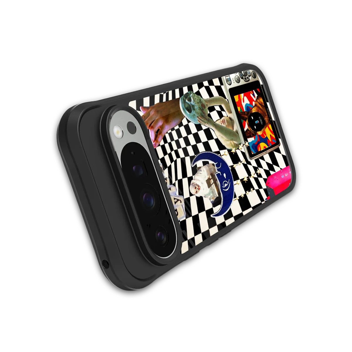 Dark Trip stylish phone case for google pixel 9 pro xl | glossy glass and slim fit