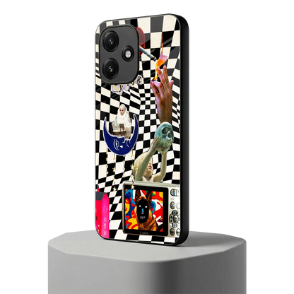 Dark Trip redmi 12 5g mobile cover | shockproof glass phone case