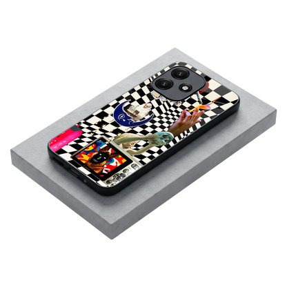 Dark Trip stylish phone case for redmi 12 5g | glossy glass and slim fit