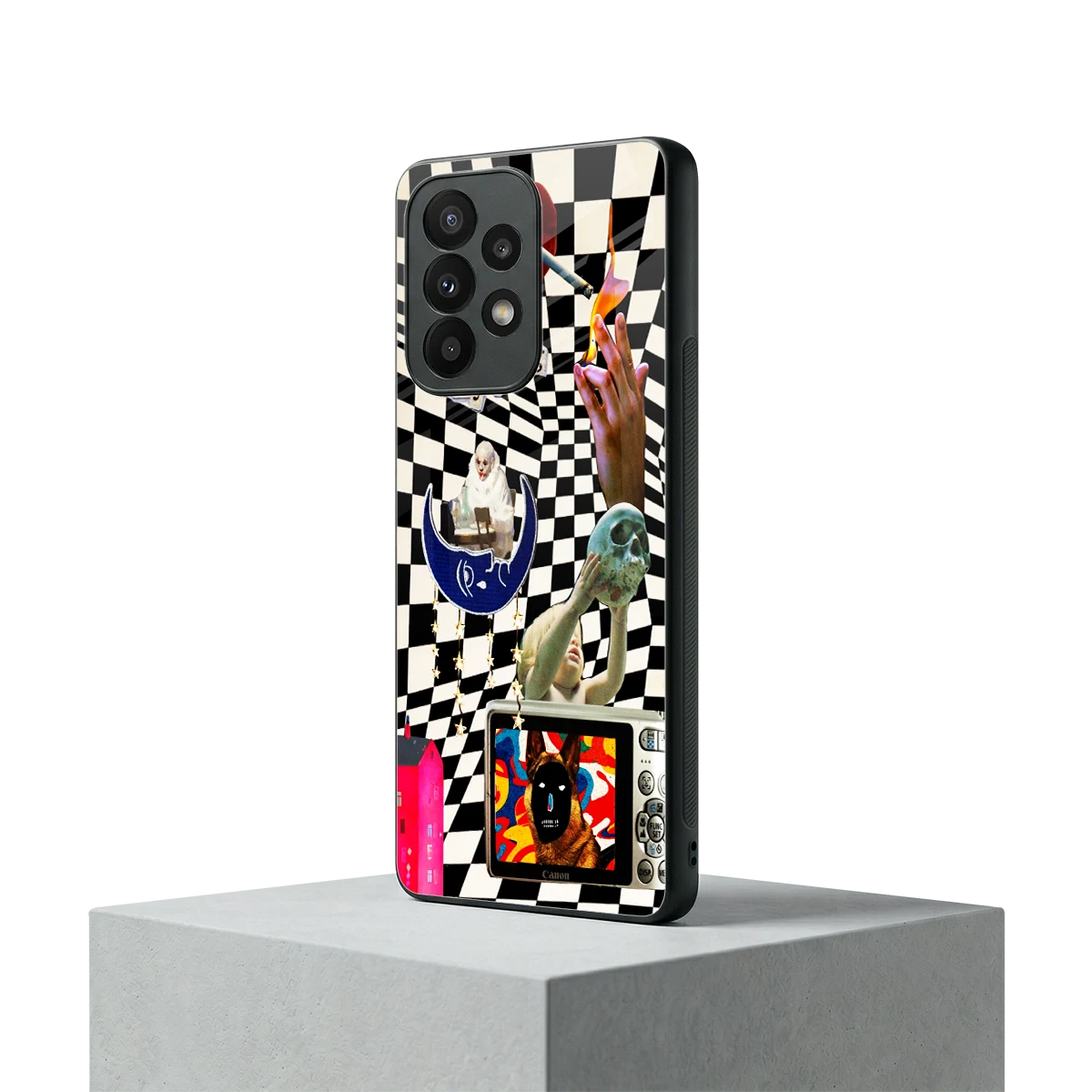 Dark Trip samsung galaxy a23 mobile cover | shockproof glass phone case